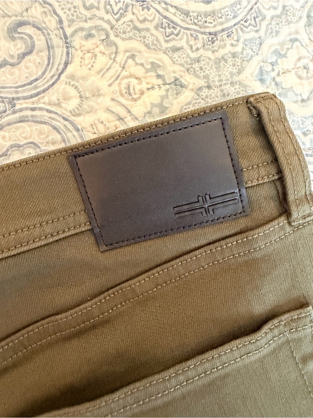 Liverpool Los Angeles Regent Relaxed Straight Olive Pants 38x32 - Picture 7 of 9